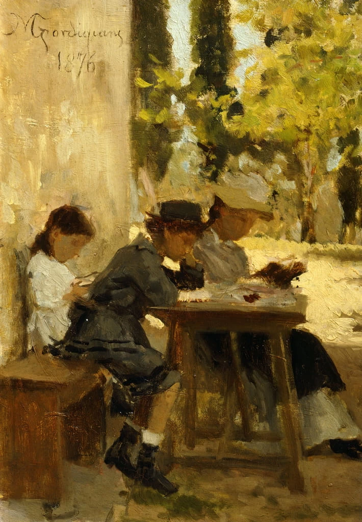 La famiglia del pittore in campagna - Palazzo Pitti. Firenze